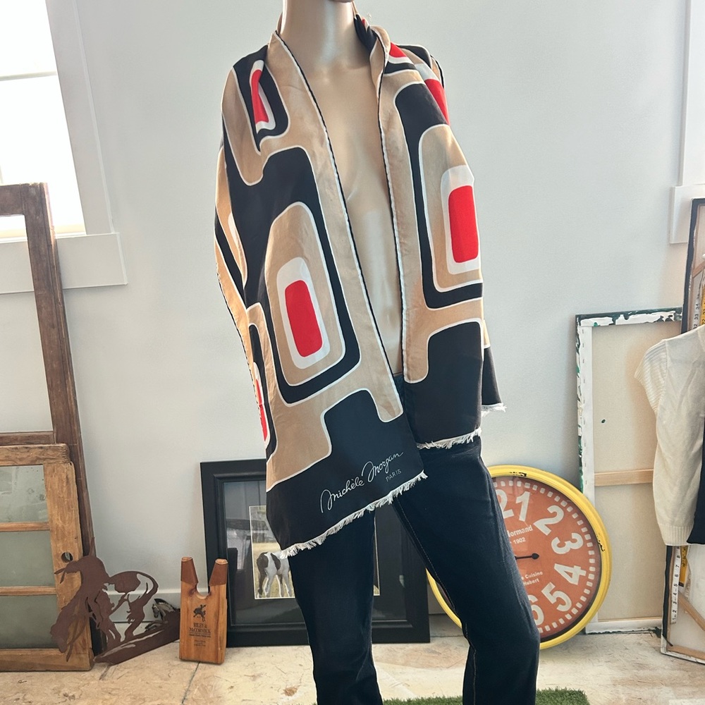 Michele Morgan Silk scarf, made in Paris,